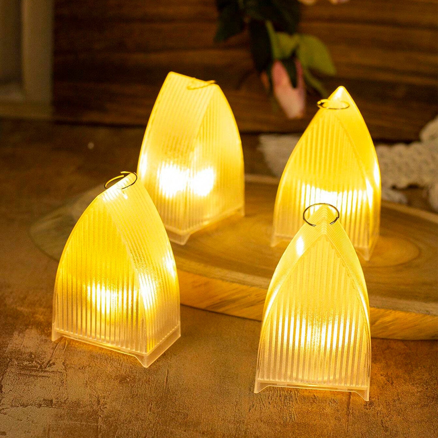 Transparent Decorative LED Candle Lights (24 Pc) Transparent Decorative LED Candle Lights (24 Pc)